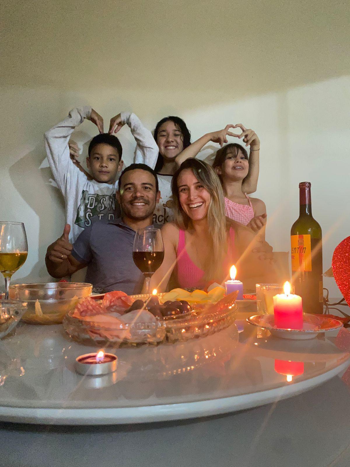 Com a família (Arquivo)