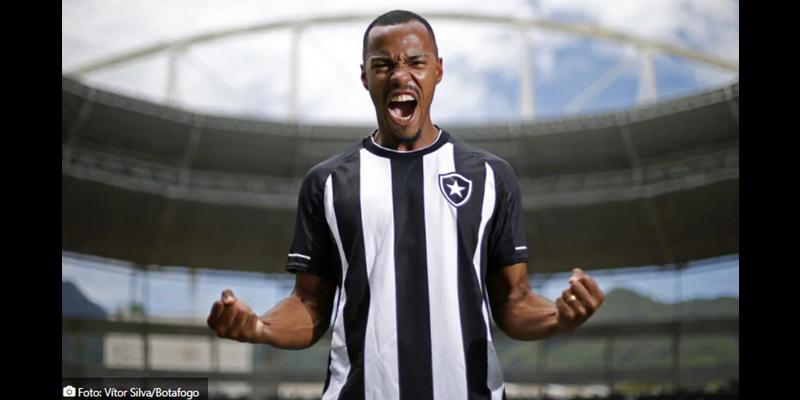 Marlon Freitas fez o primeiro gol do Botafogo. Mandou no ângulo, aos 18 minutos. Um golaço (Foto/Vitero Silva - Botafogo)