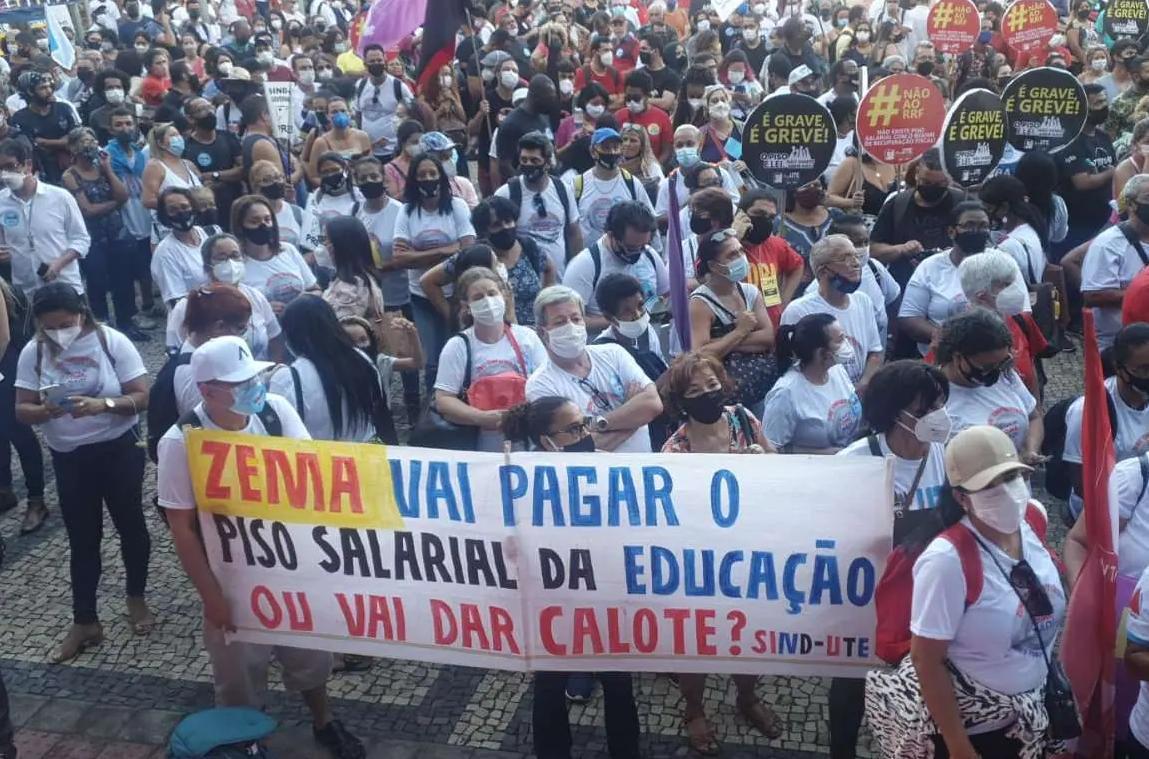 Paralisação da Educação em março de 2022 (Foto/Portal 14b)