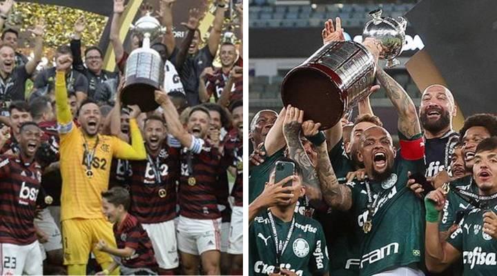 Flamengo e Palmeiras medem forças às 21h tentando seguir no G4 do Brasileirão (Foto/Montagem)