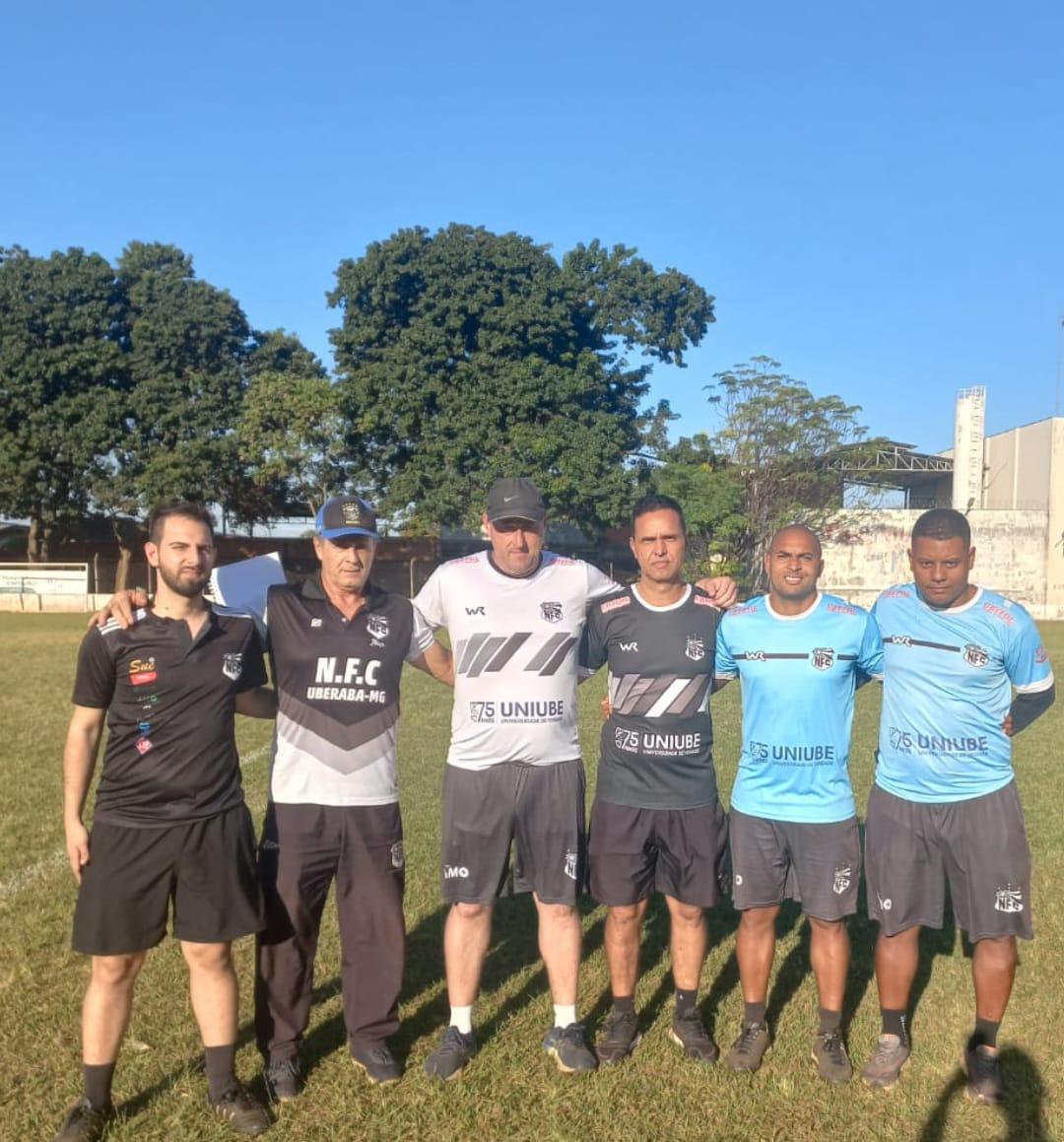 Atual comissão técnica do Nacional: Rafael Curi, Lucio Vaz, Eduardo Luersen, Clebio Ferreira, Rafael Borges e Djavan Moraes (Foto/Divulgação)