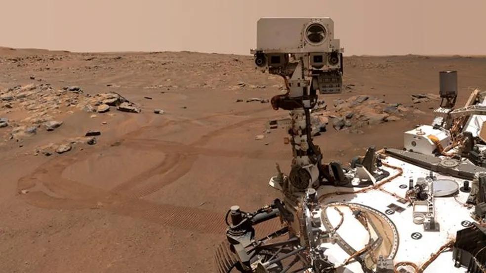 O rover Perseverance, em Marte (Foto/Divulgação NASA)