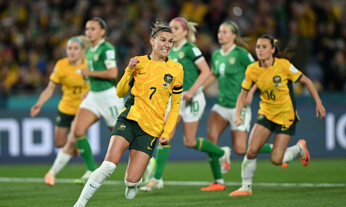 Matildas vencem graças a gol em cobrança de pênalti de Catley (Foto/REUTERS - Jaimi Joy)