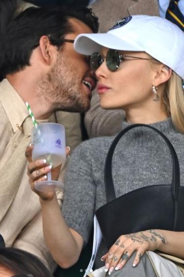 Ariana Grande e o ator Jonathan Baile em Wimbledon (Foto/Getty Images)