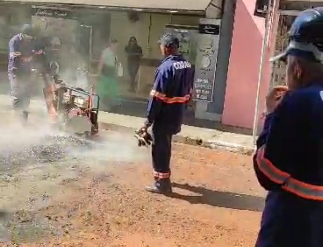 Poeira e interdição na Arthur Machado irritam comerciantes (Foto/Divulgação)