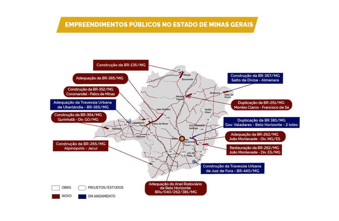 Obras previstas no novo Programa de Aceleração do Crescimento (PAC) (Foto/Reprodução/GOV.BR)