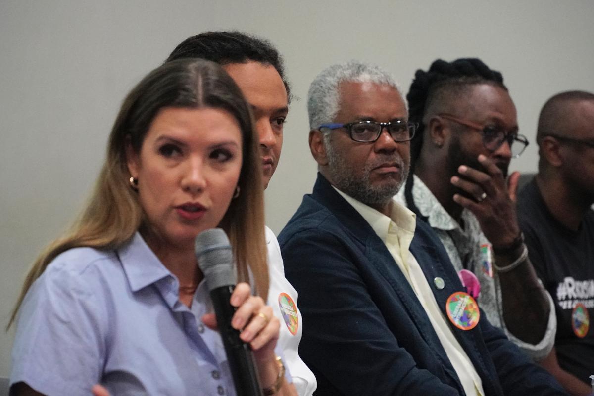 Prefeita Elisa Araújo, durante o evento que reuniu lideranças da cidade, região e de outros estados, como Rio de Janeiro e São Paulo (Foto/Divulgação)