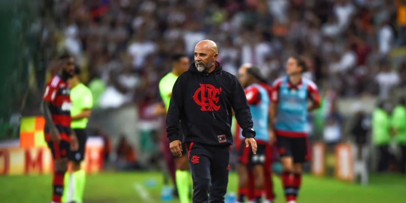 Jorge Sampaoli discordou das críticas da torcida no Maracanã. (Foto/Marcelo Cortes/Flamengo)