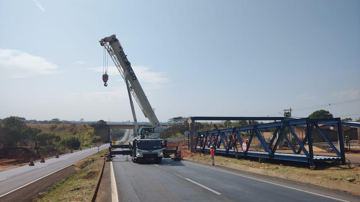 Todo o trabalho será acompanhado pela equipe de Engenharia e Operações da Triunfo Concebra e pela Polícia Rodoviária Federal (PRF). O local será sinalizado e contará ainda com viaturas e painéis de mensagens. (Foto/Divulgação)