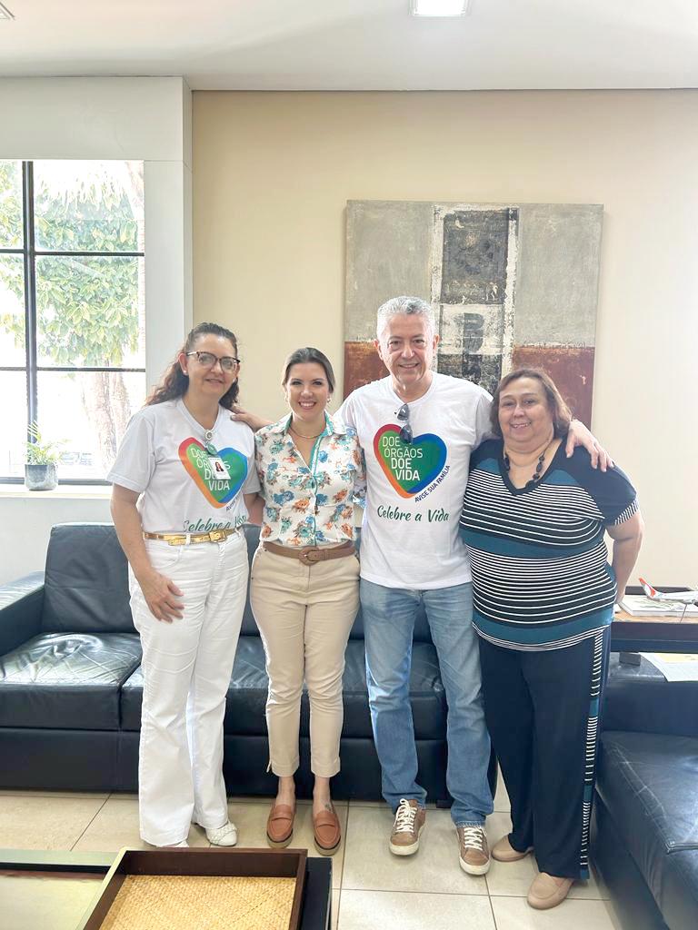 Enfermeira Silvana Pedrosa, prefeita Elisa Araújo, Dr. Ilídio Antunes, coordenador da campanha de doação de órgãos e Celi Camargos assessora da prefeita (Foto/Divulgação)