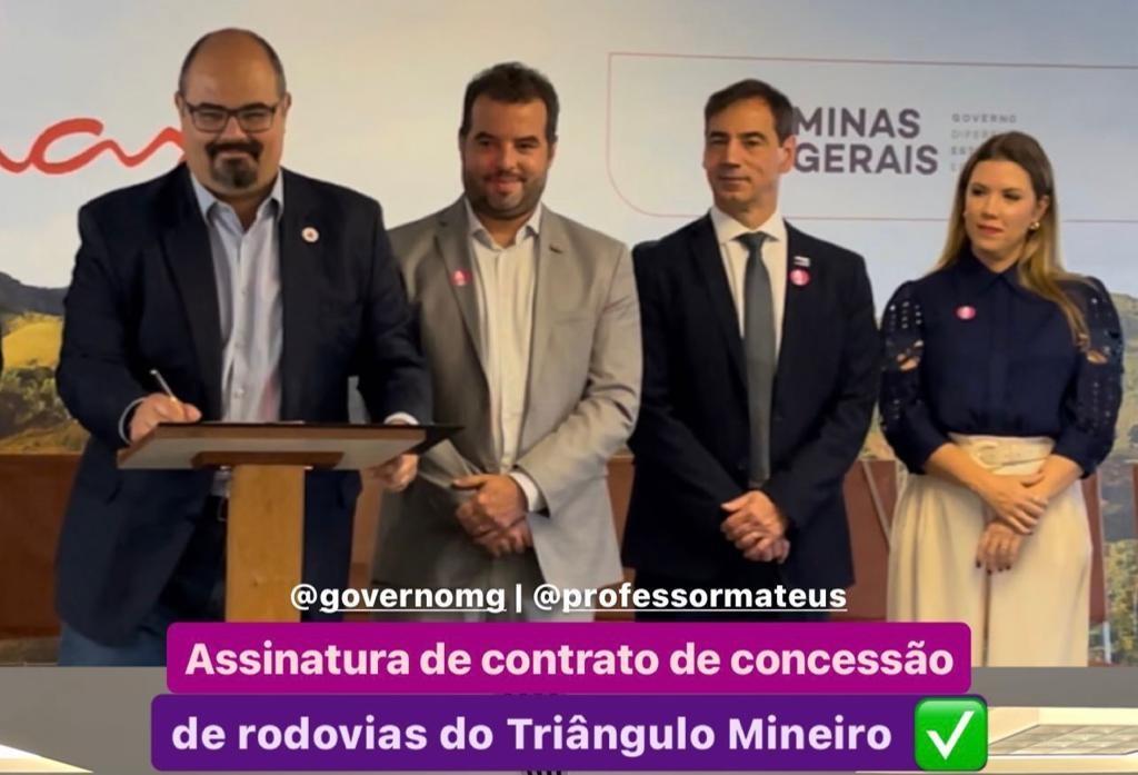 Na capital mineira, Elisa também participou da solenidade para assinatura do contrato de concessão referente ao lote de estradas estaduais do Sul de Minas (Foto/Reprodução)