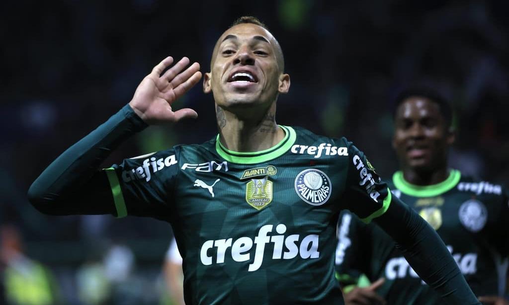 Breno Lopes que estava na mira do Vasco da Gama fazendo gol com a camisa do Palmeiras - Foto/Verdão Web