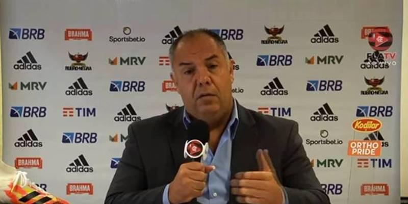 Já existe uma movimentação dentro do Flamengo para tirar Marcos Brás do quadro de dirigentes do clube. (Foto/Reprodução TV)