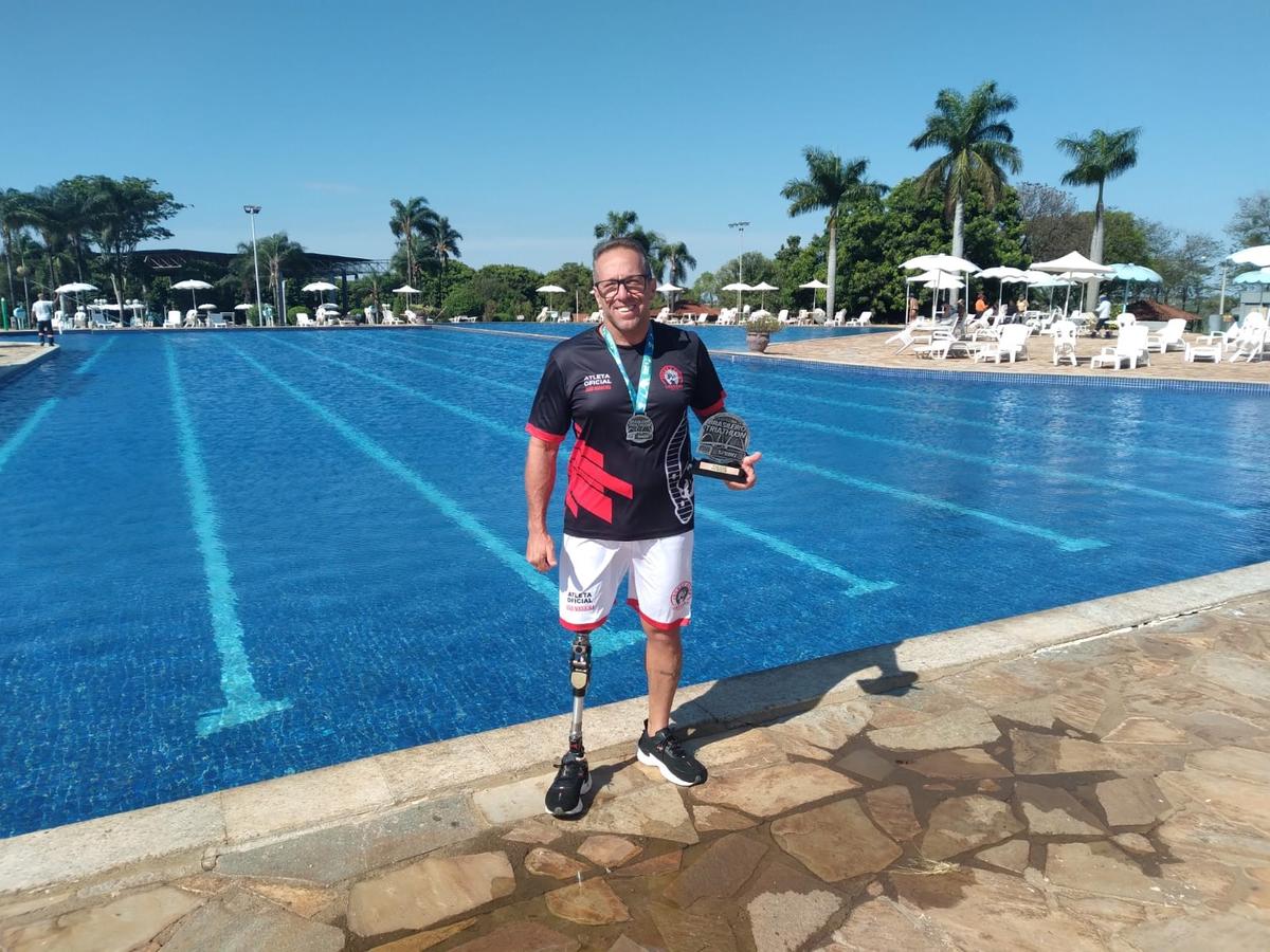 João Nogueira encerrou o ciclo 2023 de campeonatos oficiais de Paratriathlon no Brasil (Foto/Rafaella Massa - Ascom Jockey Club Uberaba)