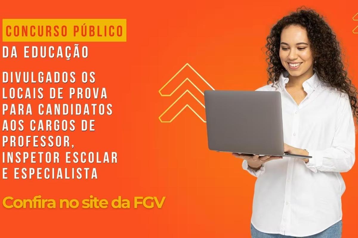 As provas serão realizadas nas cidades-sede das Superintendências Regionais de Ensino, no próximo domingo (22/10)  (Foto/Reprodução FGV)