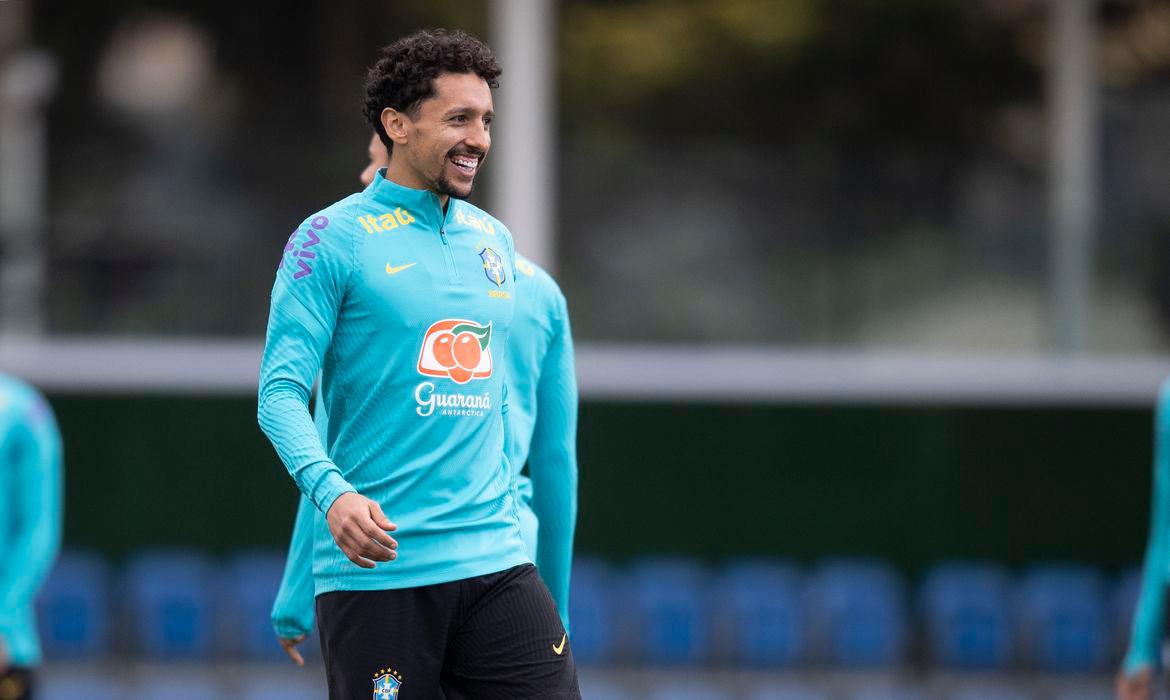 Marquinhos aproveitou para pedir calma aos torcedores em relação a Neymar. (Foto/Lucas Figueiredo/CBF)