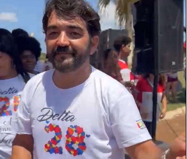 Ar-condicionado da prefeitura foi encontrado lacrado na casa de Marcos Estevam, ex-prefeito de Delta, e motivou denúncia do MPMG (Foto/Reprodução)