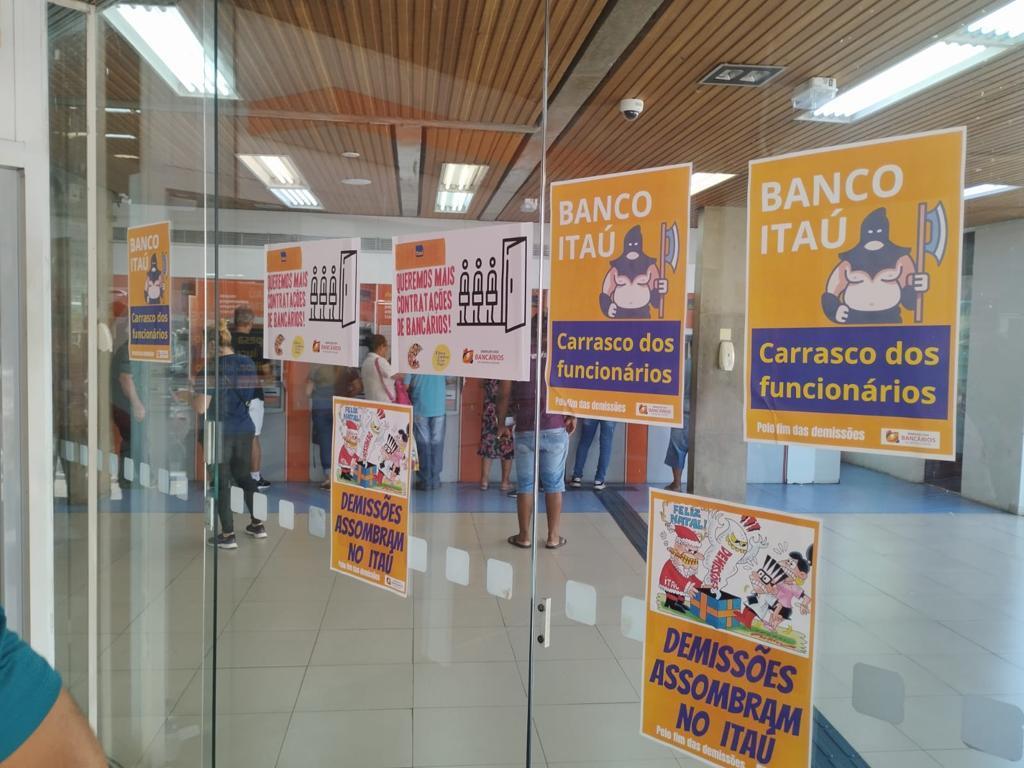 Banco Itaú faz paralização de duas agências nesta quinta-feira  