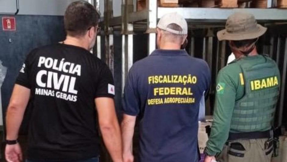 Fiscalização da Polícia Civil, Ministério da Agricultura e Ibama (Foto/Divulgação)