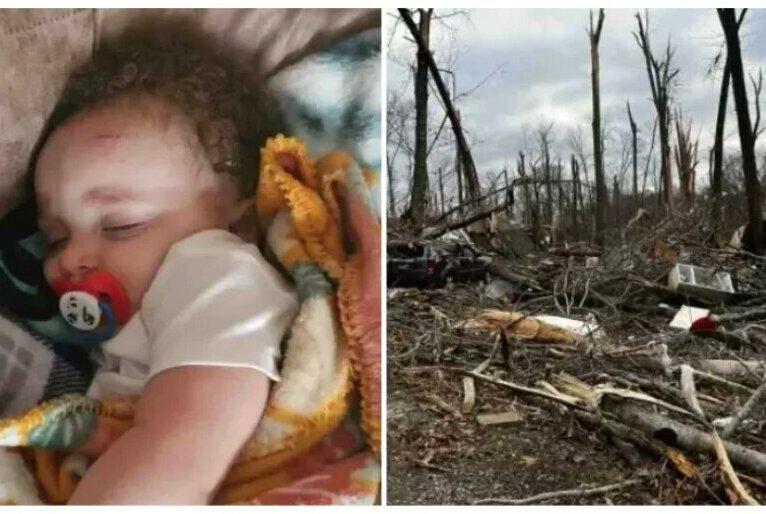 Bebê de quatro meses sobreviveu a tornado nos Estados Unidos (Foto/Divulgação)