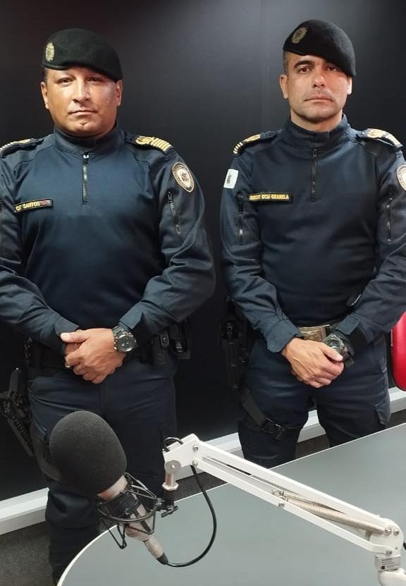 Comandante da Guarda Municipal, Marcelo Santos , e o subcomandante, Carlos Granela (Foto/Divulgação)