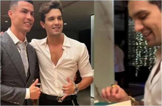 Cristiano Ronaldo deu um Rolex a Luan Santana no valor de R$ 430 mil (Foto/Jogada 10)