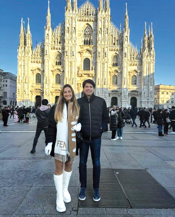 Ana Carolina Martins e Danilo Urias em Milão (Foto/Reprodução)