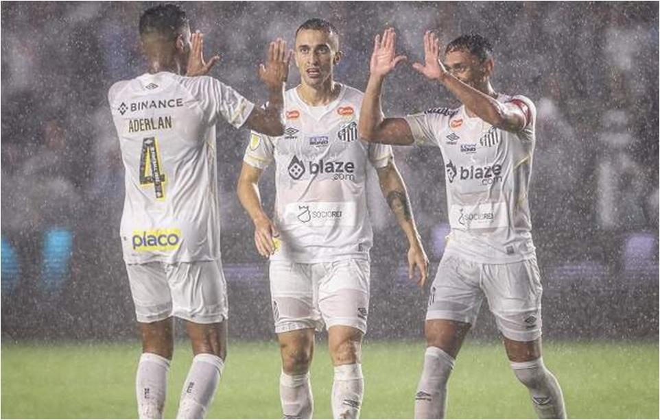 O Santos volta a campo no domingo contra o Palmeiras no Allianz Parque. ((Foto/Divulgação SFC))