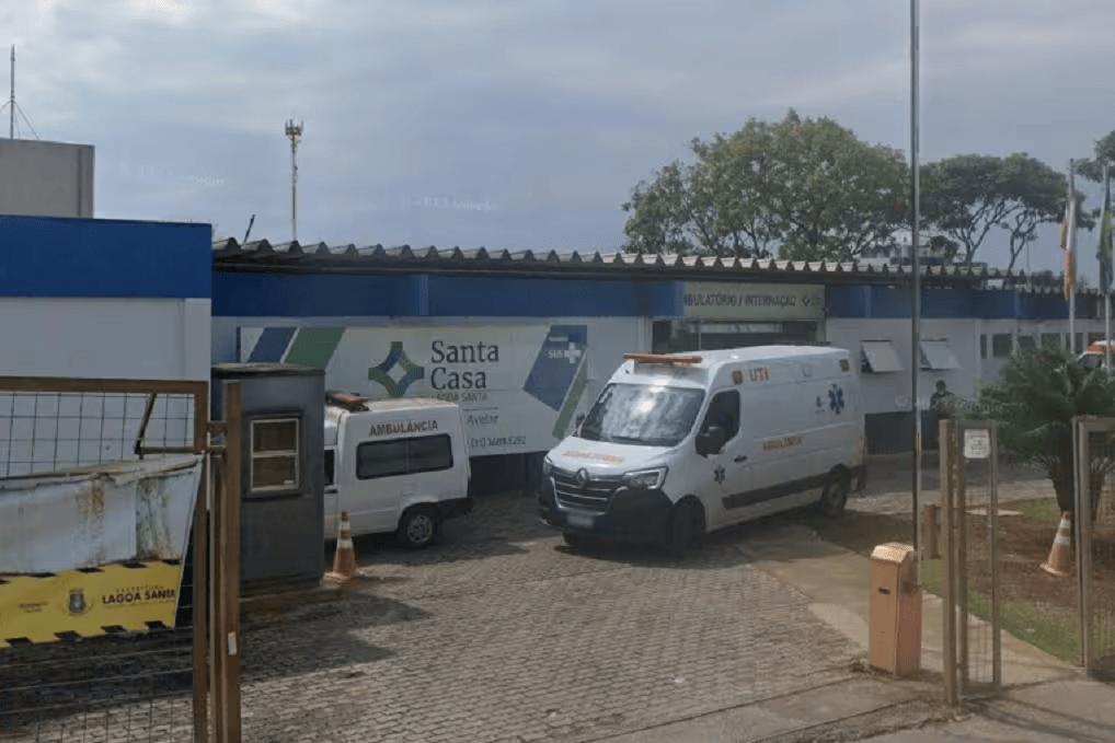 Bebê foi levado para a Santa Casa de Lagoa Santa, mas já chegou sem vida ao local (Foto/REPRODUÇÃO/GOOGLE STREET VIEW)