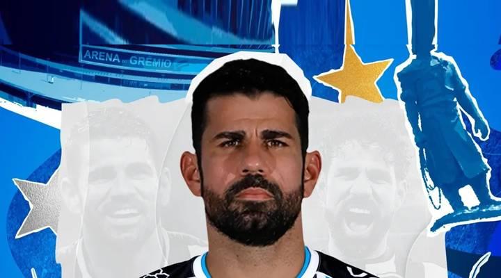 Grêmio surpreendeu e trouxe Diego Costa para ser seu centroavante (Foto/Reprodução/Grêmio)