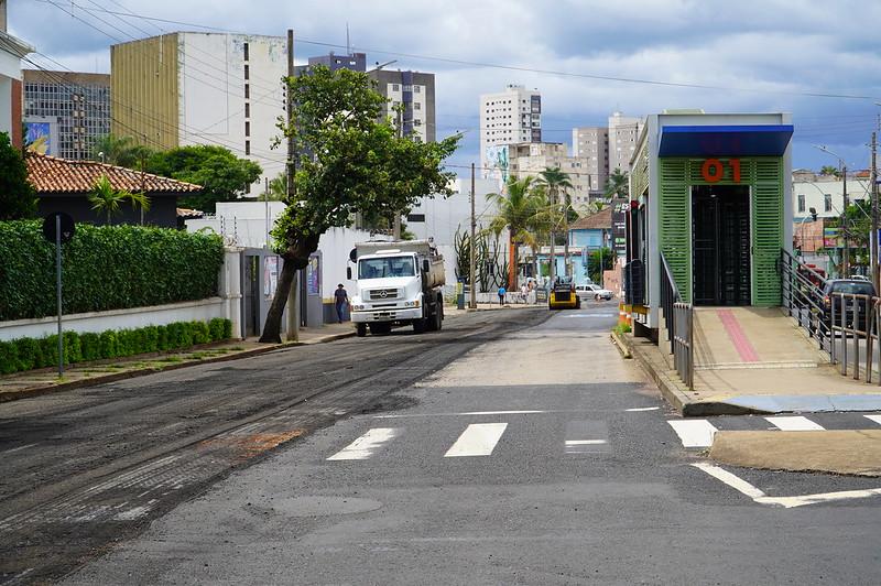 Primeiro trecho da Guilherme Ferreira, até a rua Quincas Vaz, foi concluído e hoje começa entre a Quincas Vaz e a José de Alencar (Foto/Divulgação)