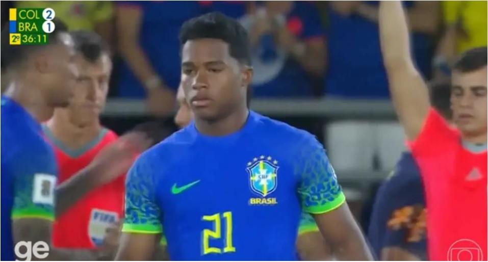 Depois do vexame com a Seleção Pré-Olimpica, Endrick volta aos treinos no Palmeiras (Foto/Reprodução TV Globo)