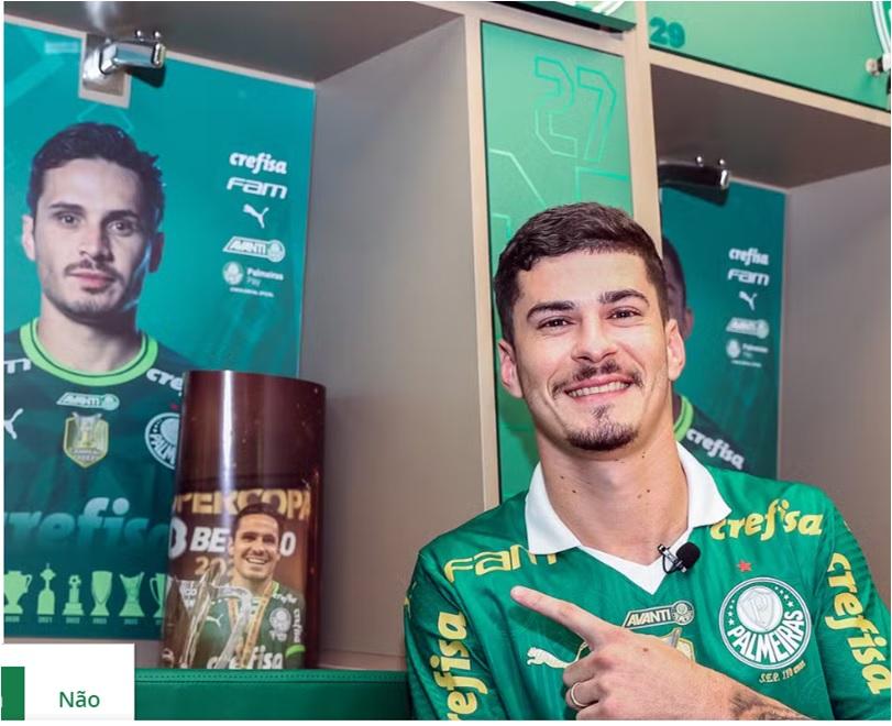 Rômulo assinou contrato até dezembro de 2028 (Foto/Divulgação Palmeiras)