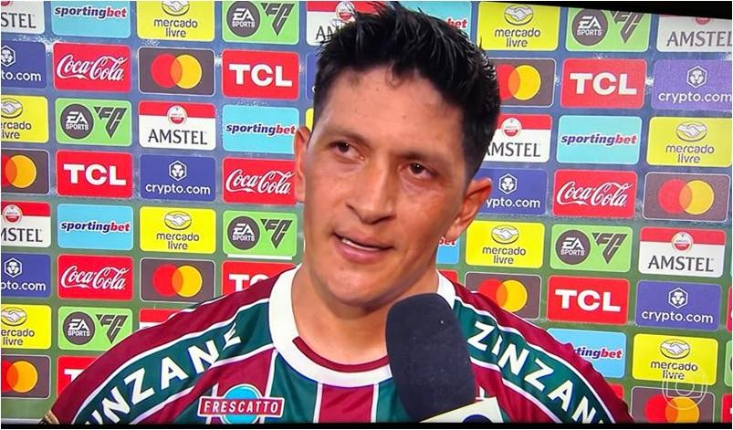 German Cano comanda o ataque do Fluminense Hoje em Quito, Capital do Equador (Foto/Reprodução TV Globo)