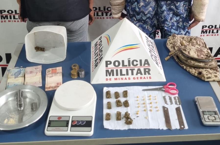 Material encontrado na casa do desocupado, cuja propriedade foi atribuída à mulher, que, por sua vez, alegou ser apenas usuária (Foto/Divulgação)