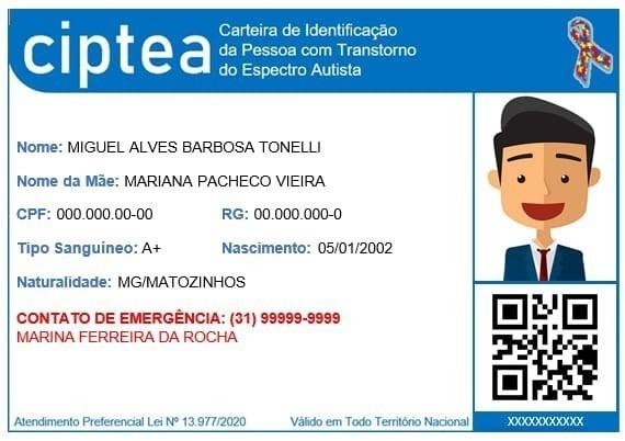 Carteira de Identificação da Pessoa com Transtorno do Espectro Autista (Ciptea) (Foto/Divulgação)