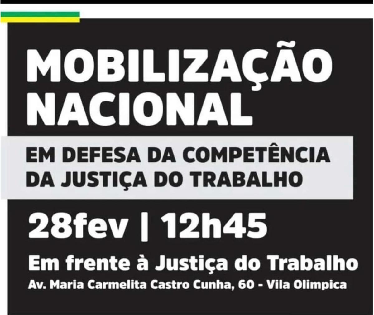 Em Uberaba, o ato acontece a partir das 12h45, na porta do Fórum da Justiça do Trabalho, próximo ao Uberabão  (Foto/Divulgação)