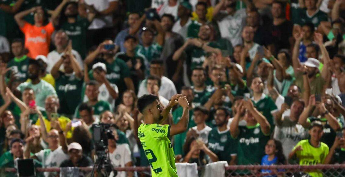 Flaco López, autor do primeiro gol do Verdão em Portuguesa 0 x 2 Palmeiras, no Estádio do Canindé (Foto/Fabio Menotti/Palmeiras)