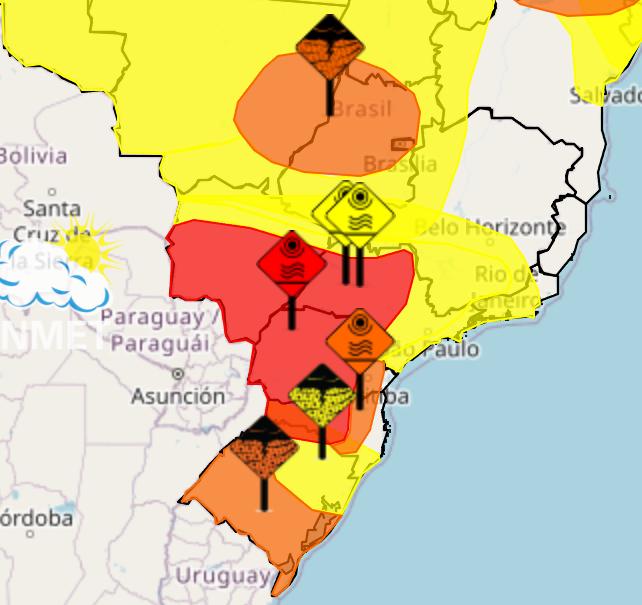 Onda de Calor se intensifica no Brasil, inclusive em Uberaba (Foto/Reprodução InMet)