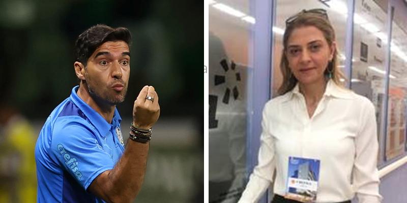 Leila Pereira diz que não quer mudar o temperamento de Abel Ferreira (Foto/Montagem)