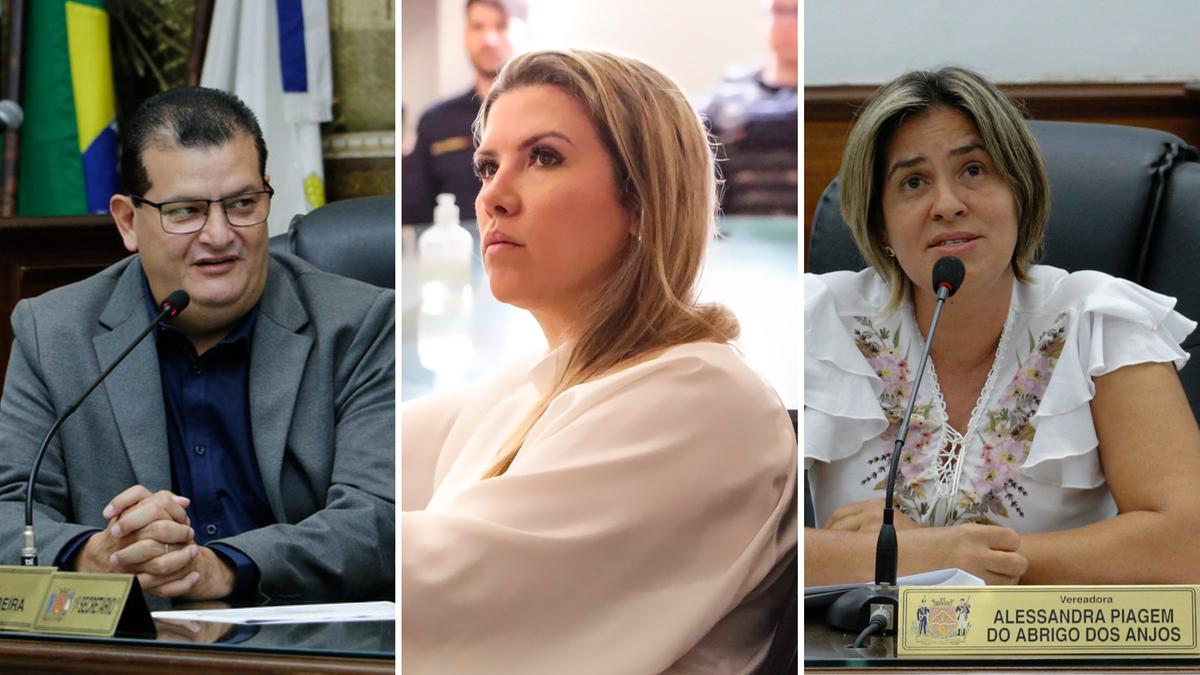 Prefeita Elisa Araújo entre Samuel Pereira e Alessandra Piagem (Fotos/Divulgação)