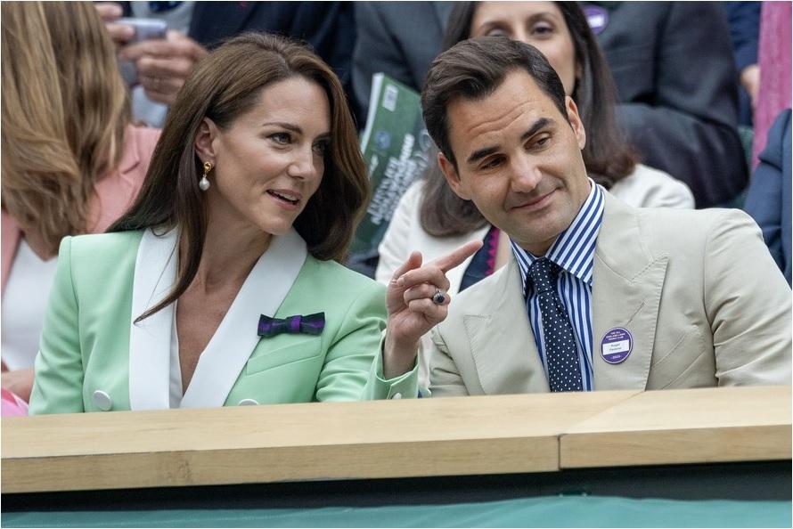 Kate Middleton e Roger Federer (Foto/Getty Images)