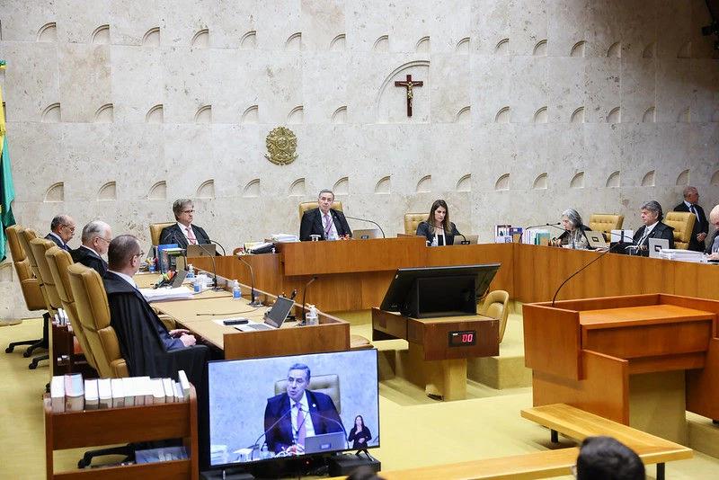 Plenário do STF em sessão de julgamento da liminar que pede derrubada de restrições impostas pela Lei das Estatais (Foto/Gustavo Moreno/SCO/STF)
