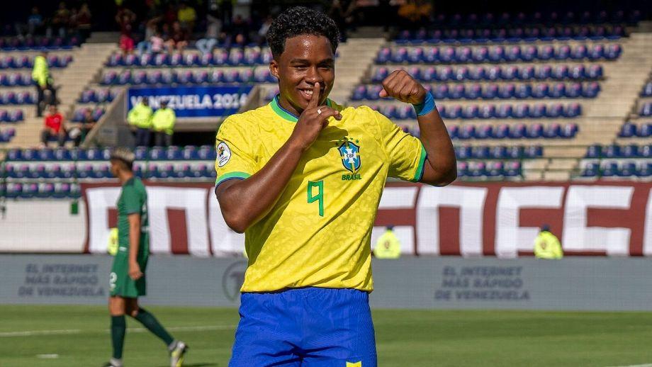 Endrick será desfalque do Palmeiras no Brasileirão durante a Copa América (Foto/Divulgação CBF)