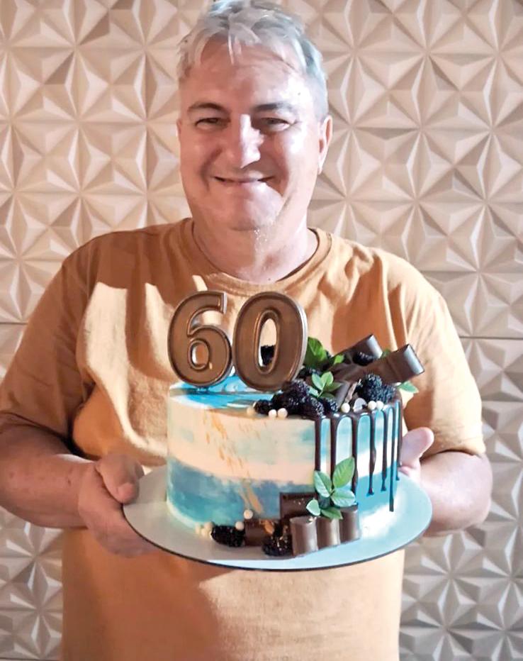 O querido Rogerio Marega completou 60 anos e comemorou com toda família reunida (Foto/Arquivo pessoal)