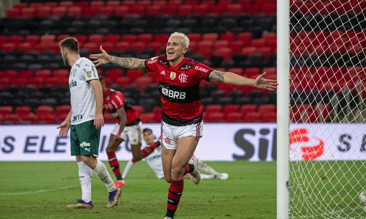 Pedro, mais uma vez, marcou e decidiu o jogo para o Flamengo (Foto/Alexandre Vidal/Flamengo)