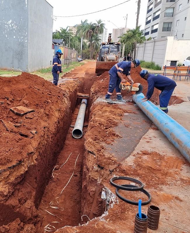 A nova tubulação interligará o Centro de Reservação (CR)- 4, no Amoroso Costa, aos setores próximos do Parque das Acácias (Piscinão), como Parque do Mirante e Jardim do Lago (Foto/Divulgação)