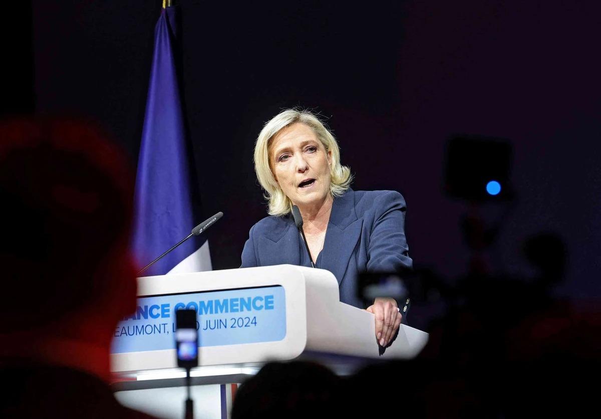 Marine Le Pen tem maioria de votos no primeiro turno das eleições na França (Foto/Francois Lo Presti/AFP)