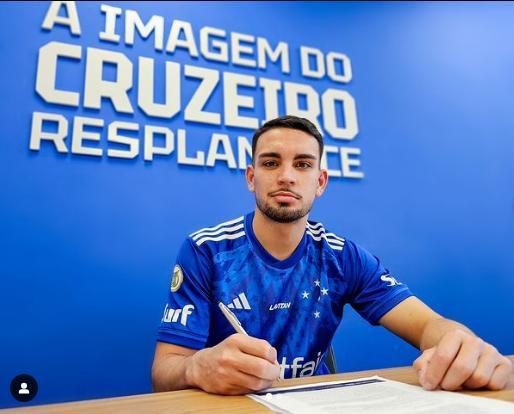 Peralta assinou contrato de cinco temporadas com o Cruzeiro (Foto/Reprodução Instagram Cruzeiro)