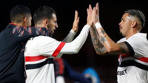 Luciano e Calleri fizeram os gols do São Paulo (Foto/Rubens Chiri/SPFC)